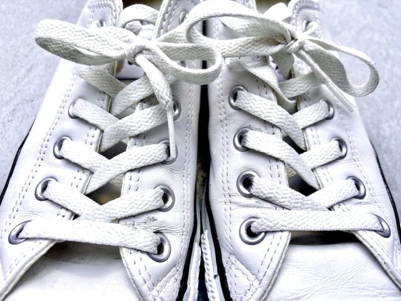 White Leather Converse All Star Low Cut 26.5cm