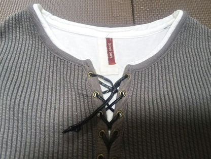 Short Sleeve Design Shirt Size M Gray