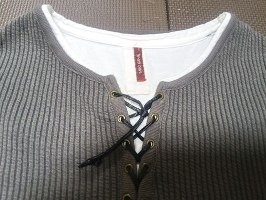 Short Sleeve Design Shirt Size M Gray