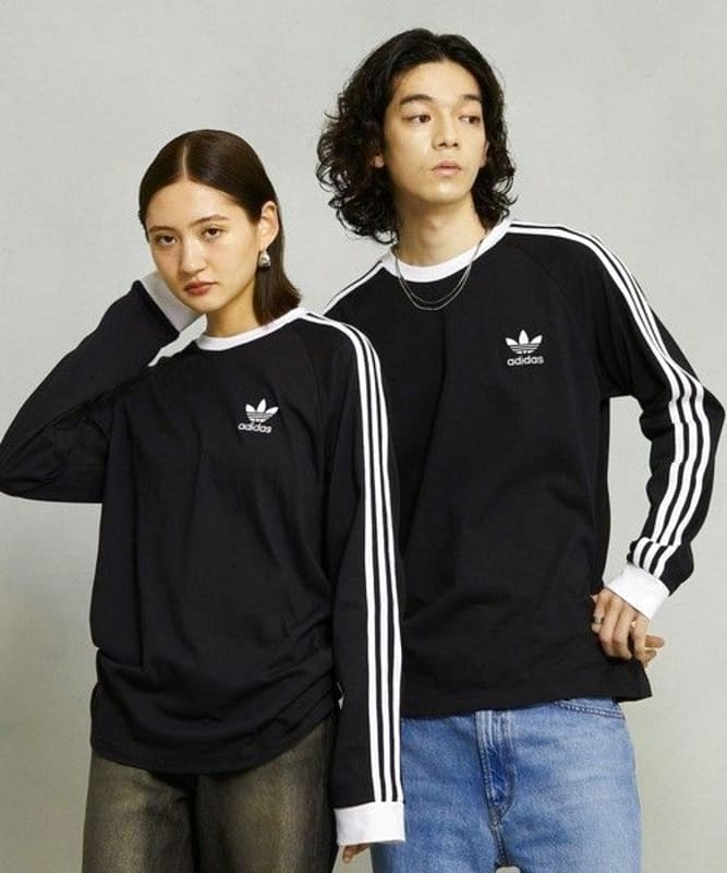 Adidas Originals Classics 3 Stripes Long Sleeve T-Shirt Black New