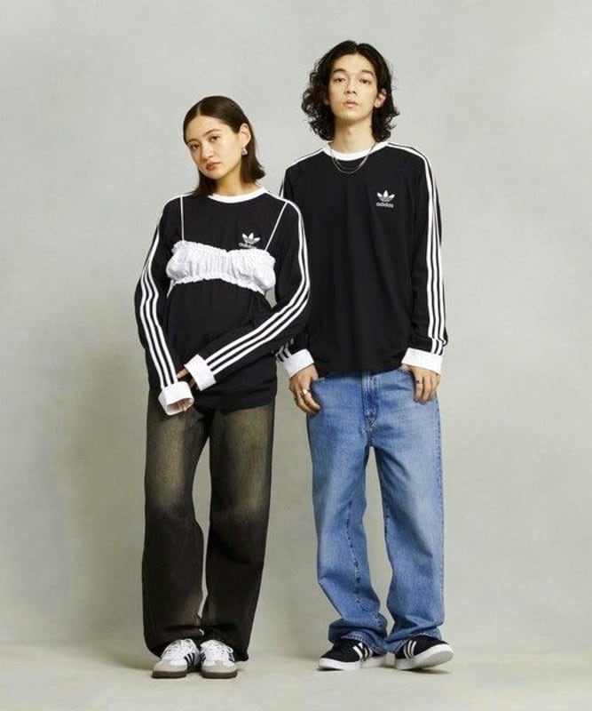 Adidas Originals Classics 3 Stripes Long Sleeve T-Shirt Black New