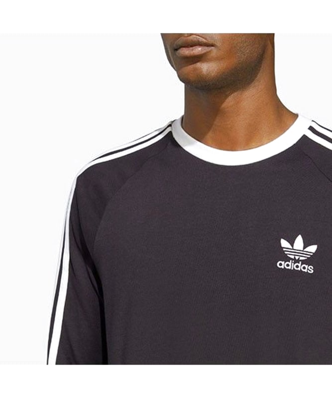Adidas Originals Classics 3 Stripes Long Sleeve T-Shirt Black New