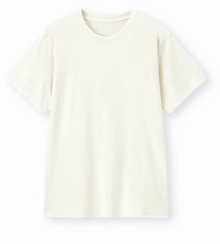 GU Crew Neck T-Shirt Natural L Size