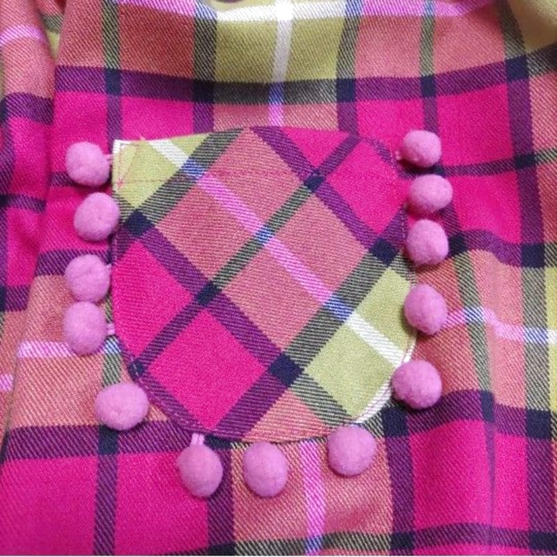 Baby Cheer Red Apple Check Dress 120 New