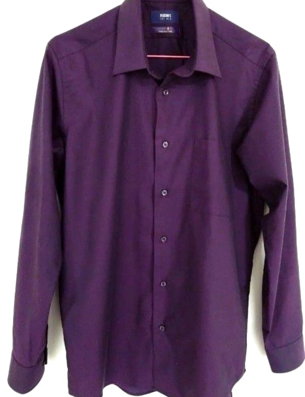 Men's Purple Long Sleeve Button Down Dress Shirt