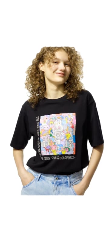 The Monsters Lovebu T-Shirt XXL Popmart Black Uniqlo