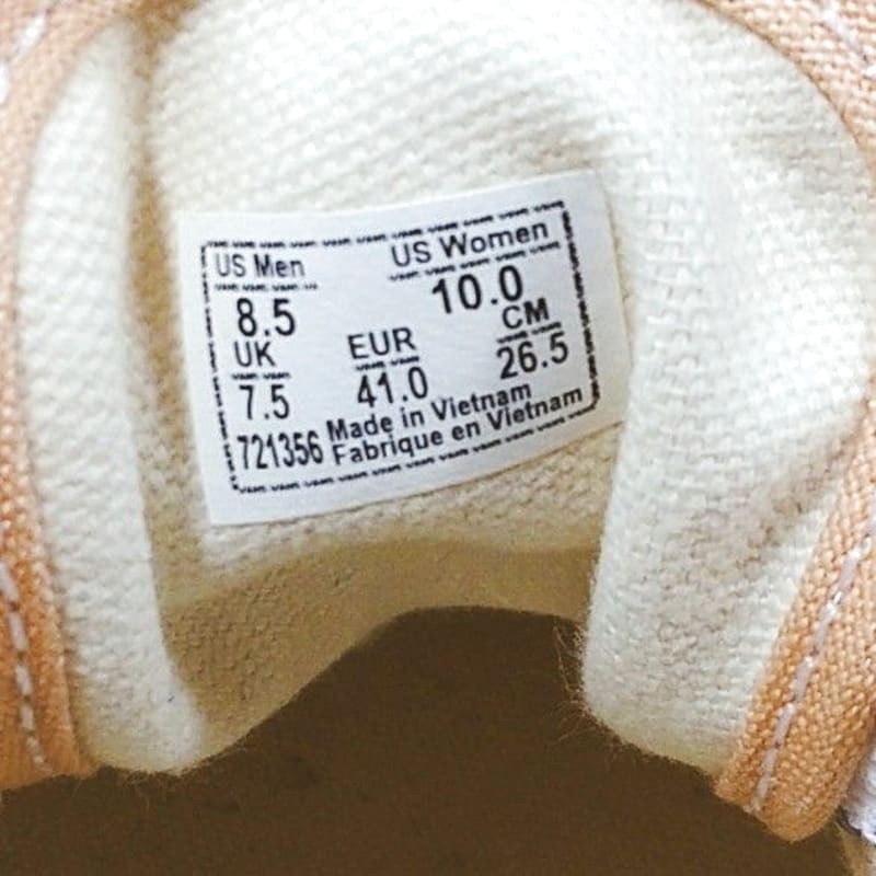 Vans Authentic Sneakers Canvas Upper Orange 26.5cm