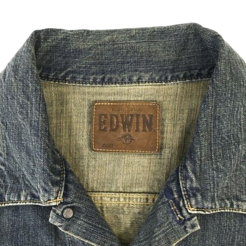 EDWIN Denim Blouson Jacket Men s 3L Western Big Size Coats