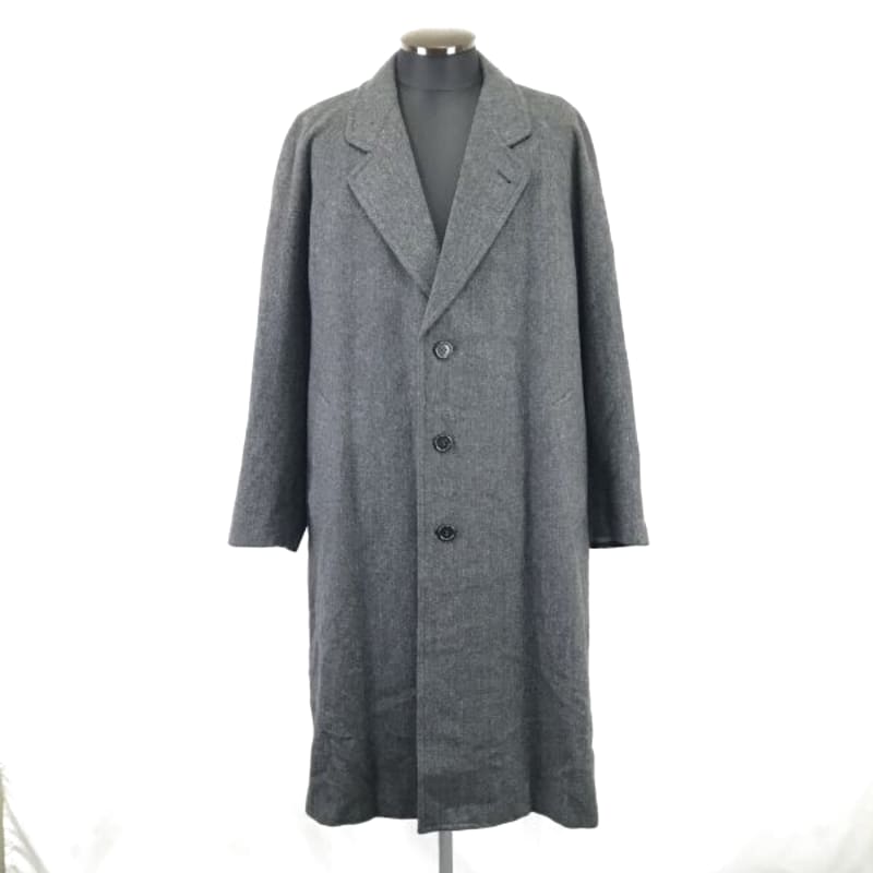 90s 00s Super Lord Wool Long Chester Coat Men s Size L Gray Jackets