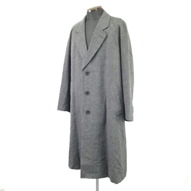 90s 00s Super Lord Wool Long Chester Coat Men s Size L Gray Jackets
