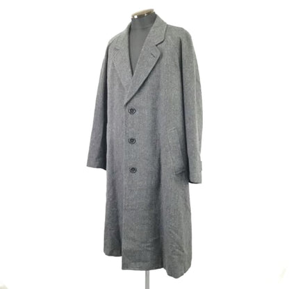 90s 00s Super Lord Wool Long Chester Coat Men s Size L Gray Jackets