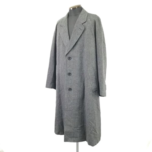 90s 00s Super Lord Wool Long Chester Coat Men s Size L Gray Jackets