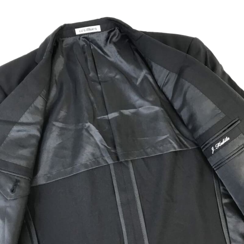 Les Mues Spring Summer Tailored Jacket Men s Size Y5 M Black Suits