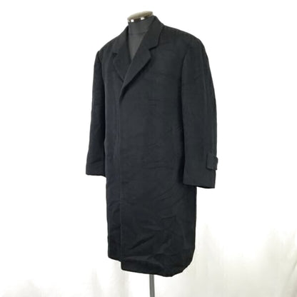 WOOLEXPO Cashmere 100 Long Coat Made In Great Britain Men s Size L XL Black Jackets