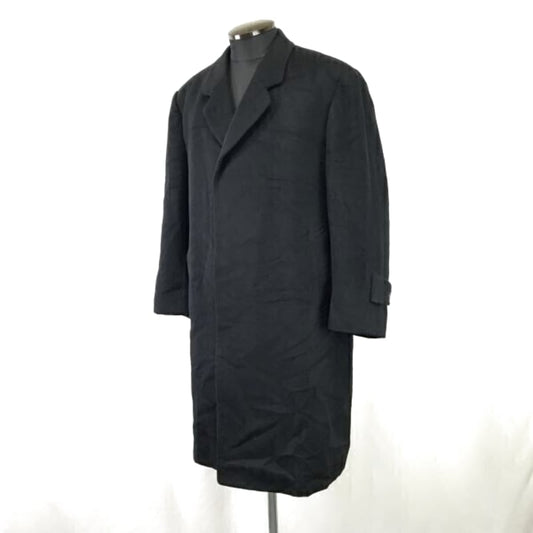WOOLEXPO Cashmere 100 Long Coat Made In Great Britain Men s Size L XL Black Jackets
