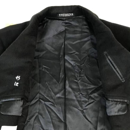 WOOLEXPO Cashmere 100 Long Coat Made In Great Britain Men s Size L XL Black Jackets