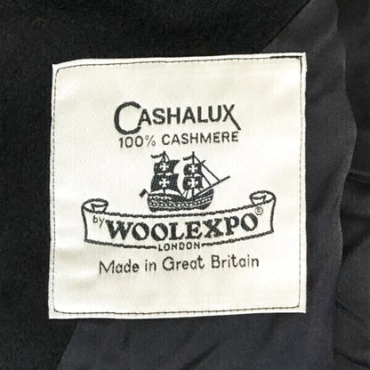 WOOLEXPO Cashmere 100 Long Coat Made In Great Britain Men s Size L XL Black Jackets