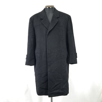 WOOLEXPO Cashmere 100 Long Coat Made In Great Britain Men s Size L XL Black Jackets