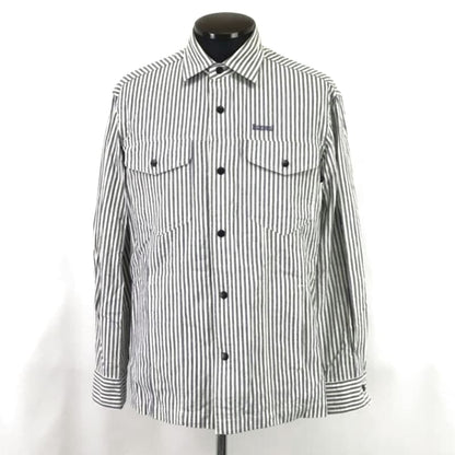 Musselburgh Long Sleeve Shirt L White Navy Stripe