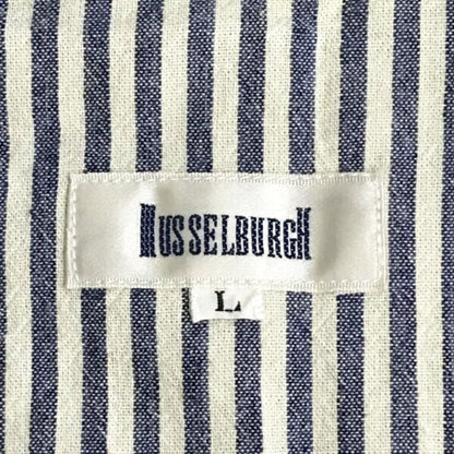 Musselburgh Long Sleeve Shirt L White Navy Stripe