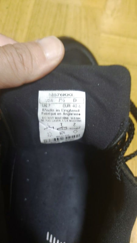 New Balance M576 Made in England Black Sneakers US 7.5