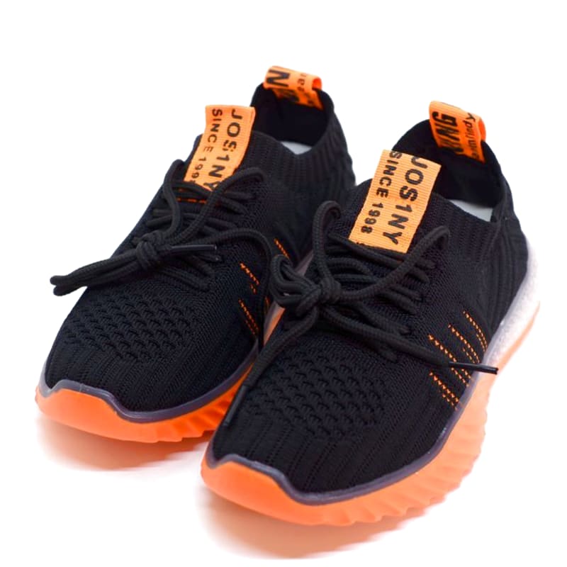 Lightweight Women's Running Shoes Black & Orange