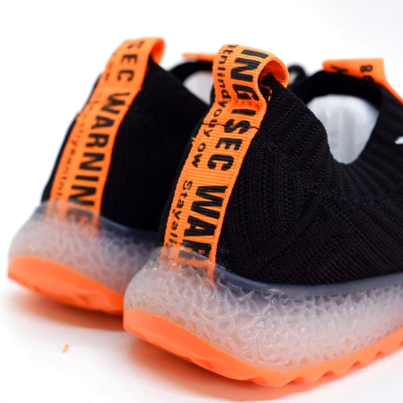 Lightweight Women's Running Shoes Black & Orange