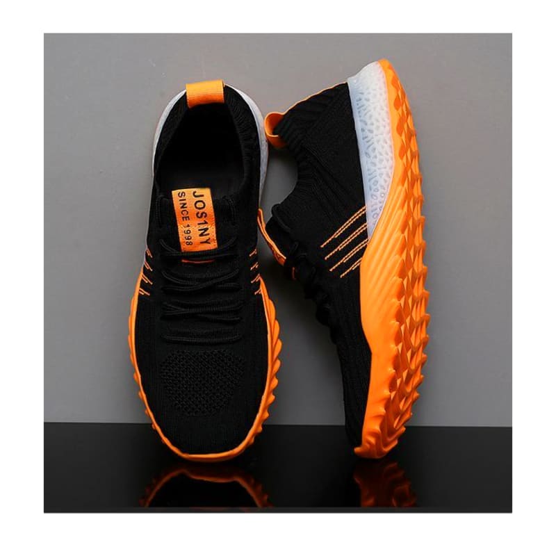 Lightweight Women's Running Shoes Black & Orange