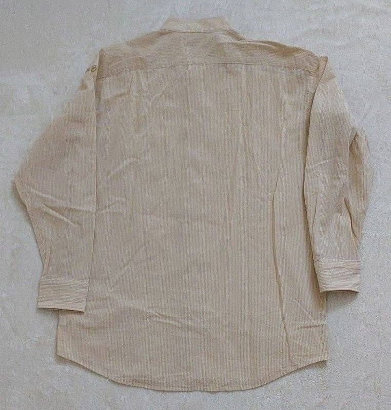 Uniqlo U Wide Fit Stand Collar Stripe Shirt M Natural