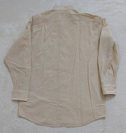 Uniqlo U Wide Fit Stand Collar Stripe Shirt M Natural