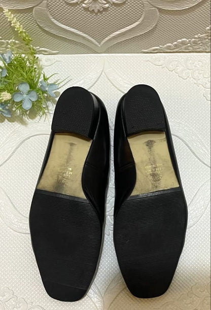 Mihama Black Square Toe Pumps 23.5cm