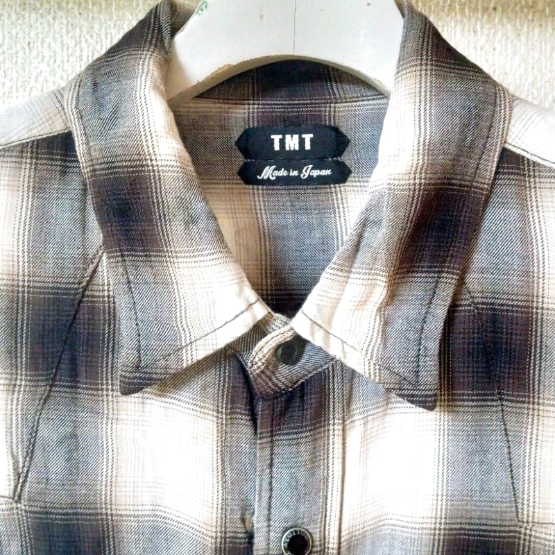 TMT Rayon Twill Ombre Check Shirts Long Sleeve