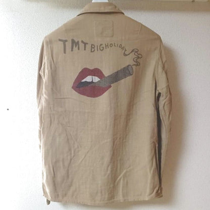 TMT Slub Herringbone Military Shirt Jacket Size S