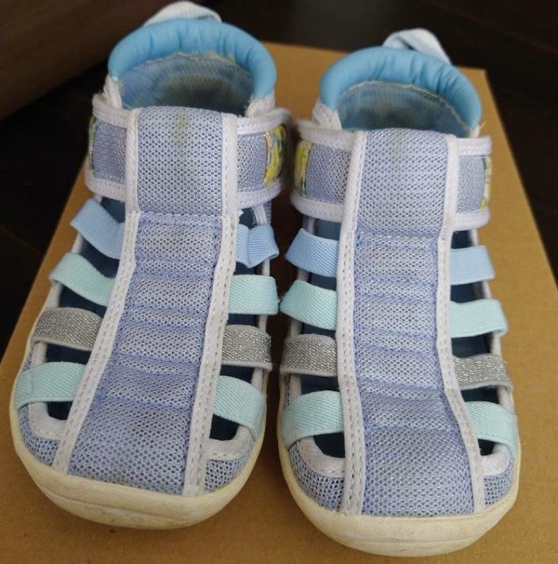 Ifme Blanched Water Shoes Sandals 18cm Light Blue Floral