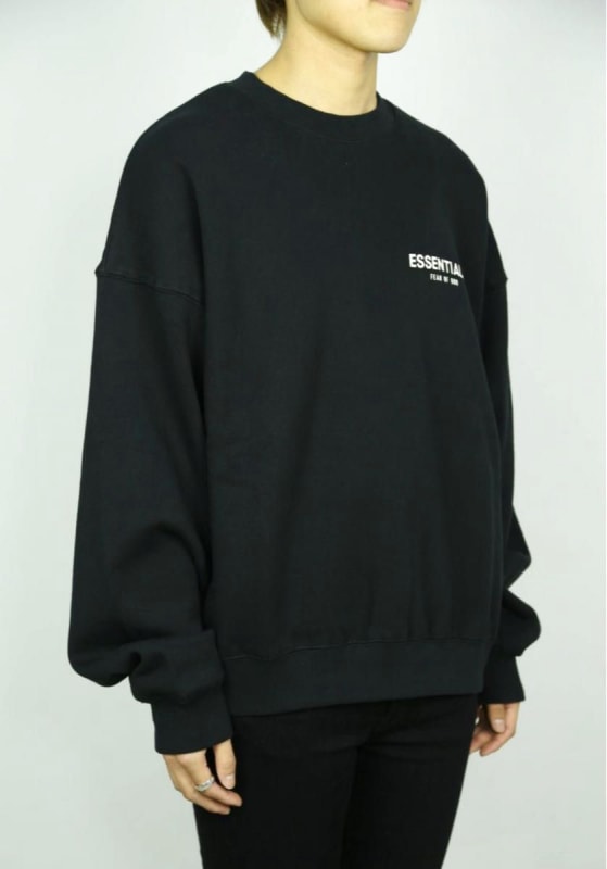 Essentials Long Sleeve T-Shirt Black Logo Print