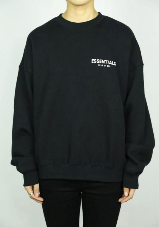 Essentials Long Sleeve T-Shirt Black Logo Print