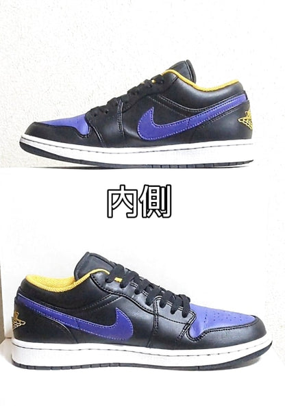 Nike Air Jordan 1 Low Black Yellow Dark Purple
