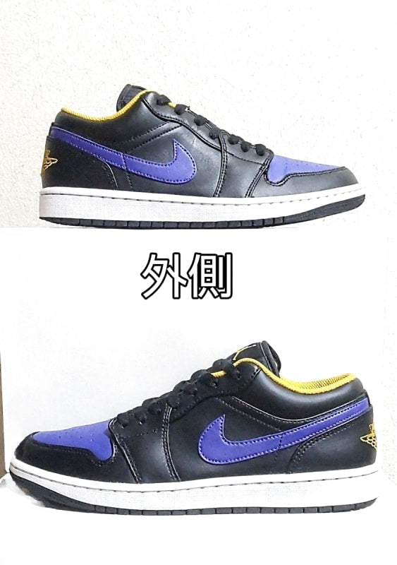 Nike Air Jordan 1 Low Black Yellow Dark Purple