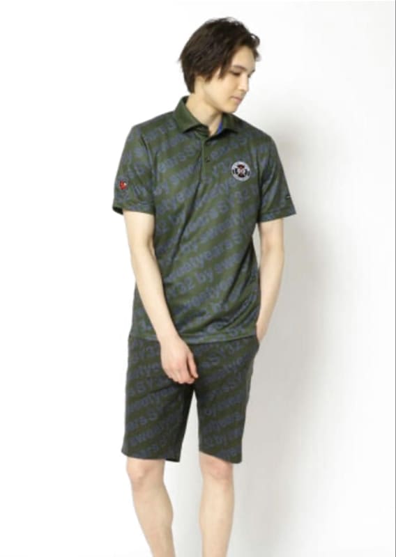 SY32 By Sweetyears Pattern Polo Shirts Golf Short Sleeve Polo Shirt