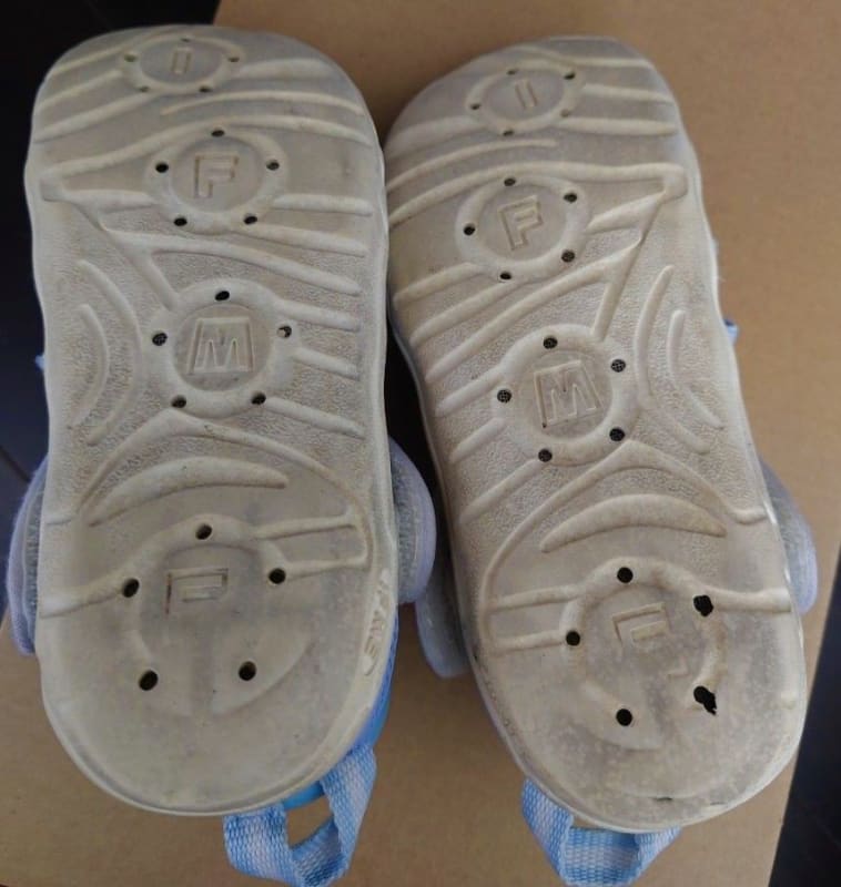 Ifme Blanched Water Shoes Sandals 18cm Light Blue Floral
