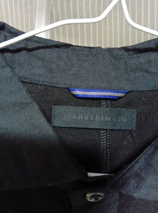 Junhashimoto Combination Horizontal Polo Shirts Black