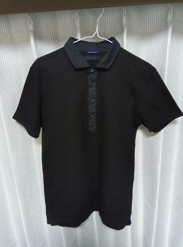 Junhashimoto Combination Horizontal Polo Shirts Black