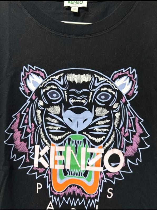 KENZO Tiger Print T-Shirt S Black