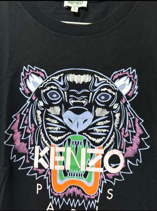 KENZO Tiger Print T-Shirt S Black