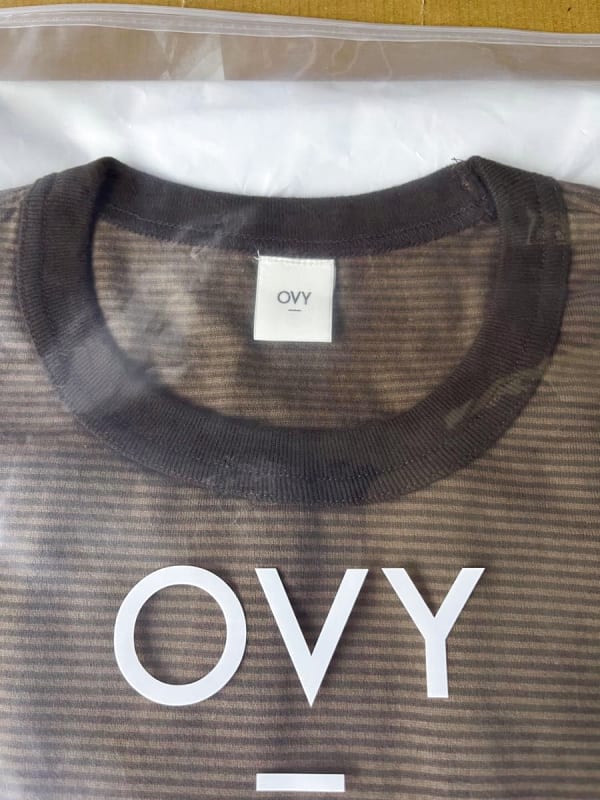 Ovy Over Dye Border T-Shirts Size M