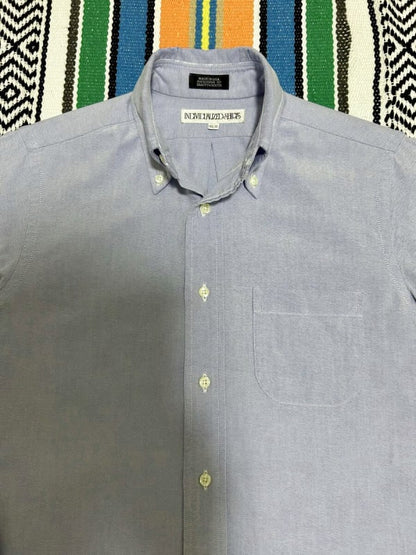 Free Shipping Individualized Shirts Oxford Button-Down Shirt 14H S Blue Vintage