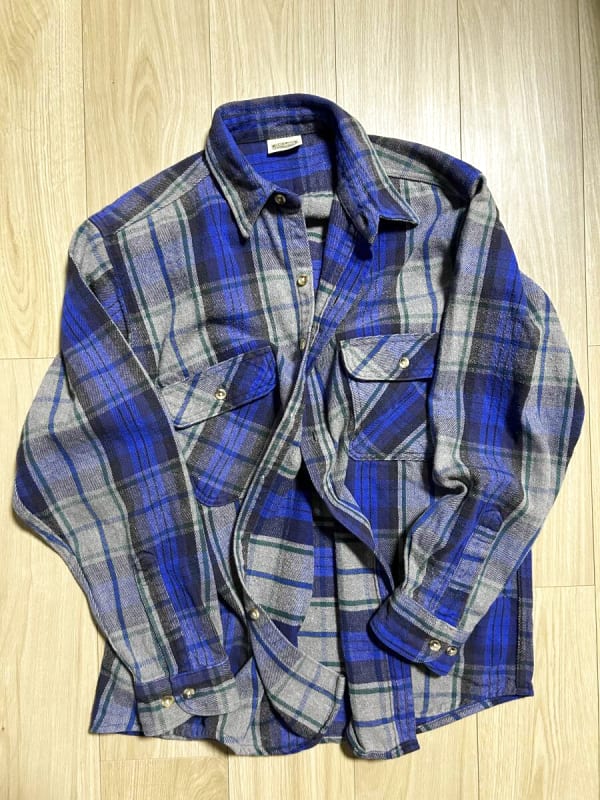90s Five Brother Heavy Flannel Shirt Size L