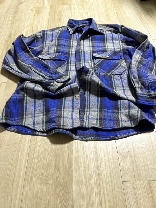 90s Five Brother Heavy Flannel Shirt Size L