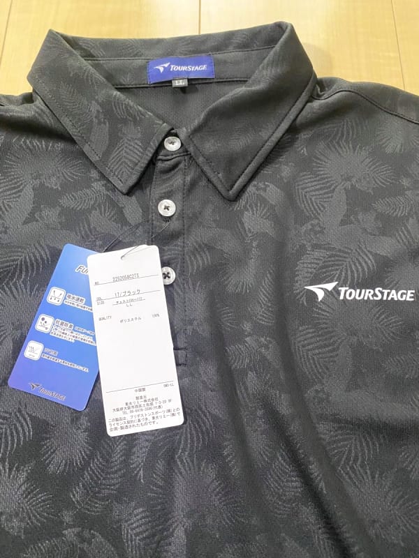 Tour Stage Short Sleeve Polo Shirt LL Black Golf Wear New