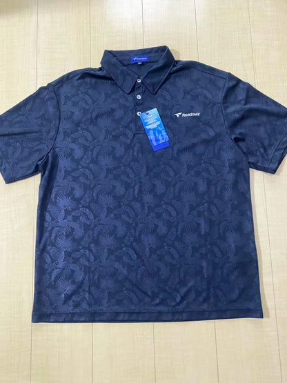 Tour Stage Short Sleeve Polo Shirt LL Black Golf Wear New